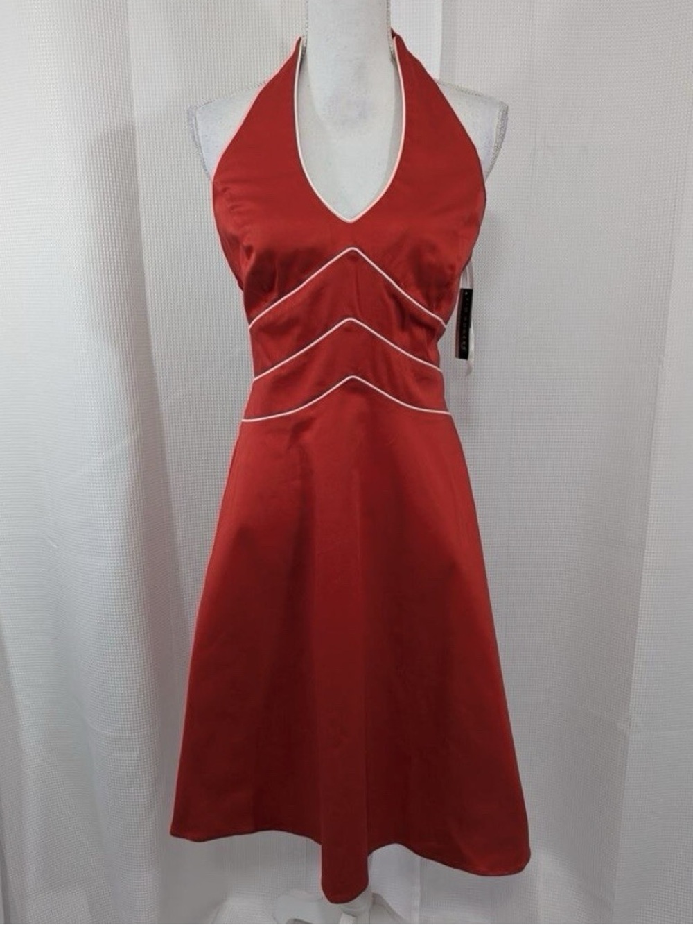 Kim Rogers Red Halter Dress (Petite)